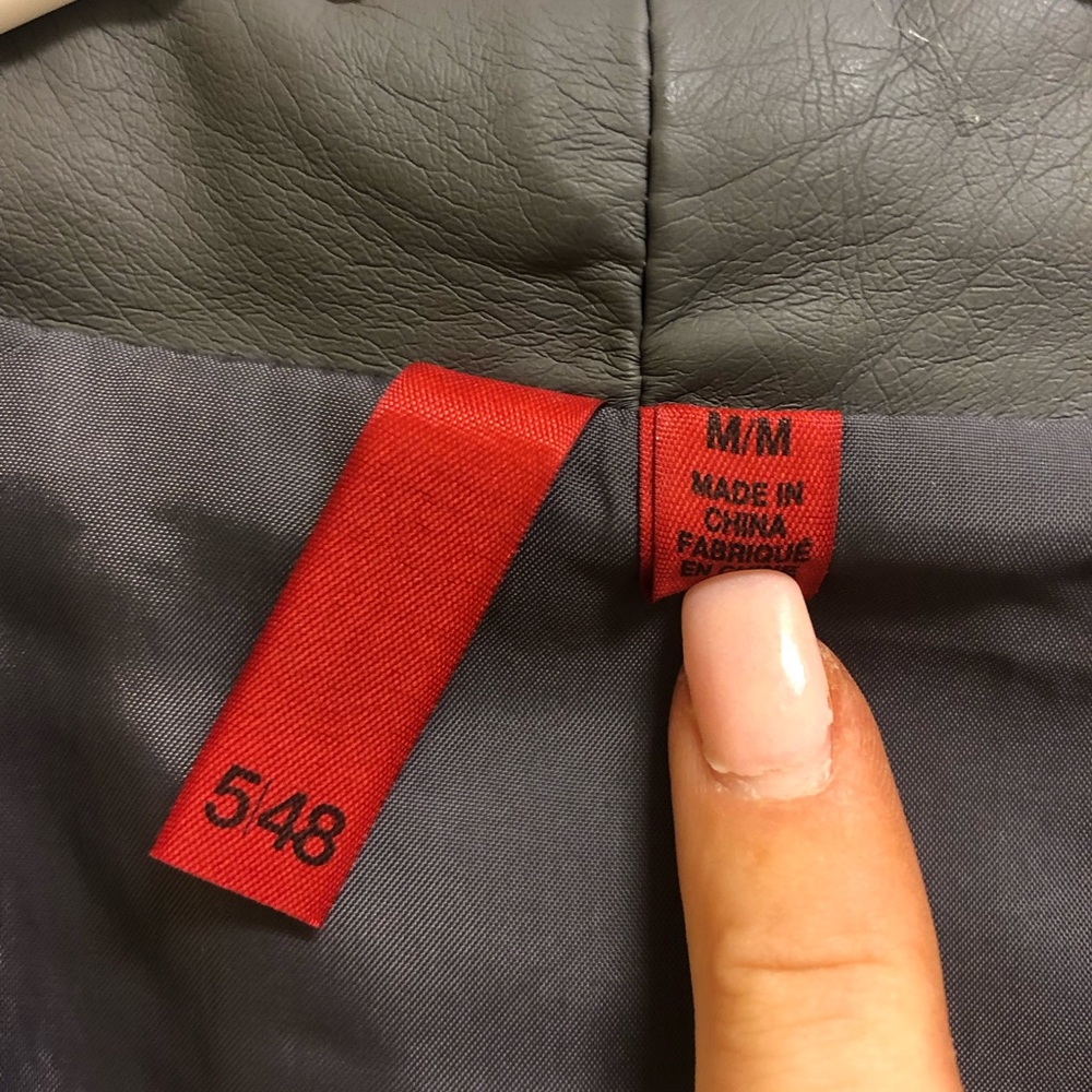 Gray Leather Jacket - Picture 2 of 3